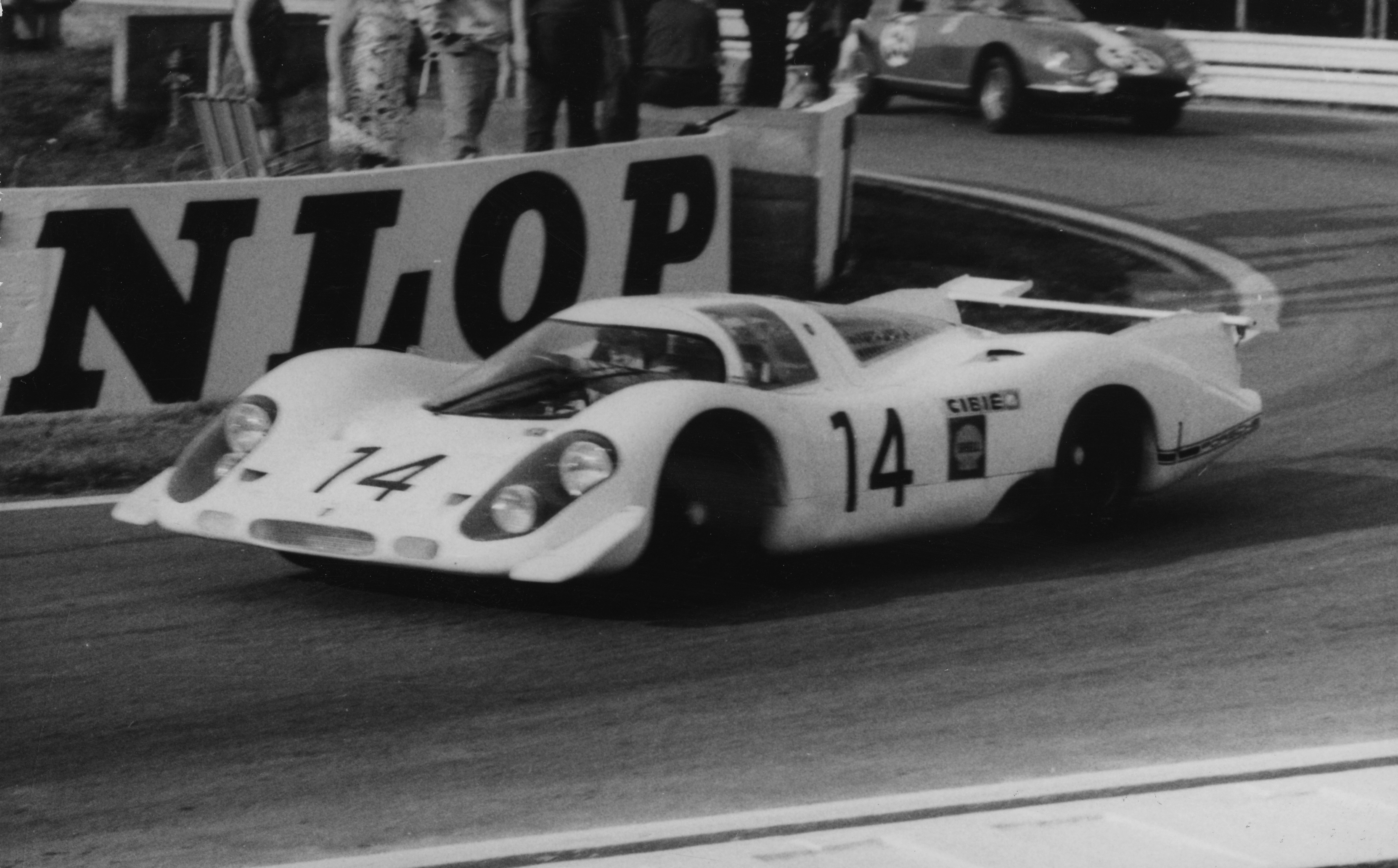 Fiendishly fast, it was also very unstable, and frightened its drivers. Sadly, John Woofle, in the #10 Porsche 917, lost his life at the wheel of the car at the 1969 24 Hours.