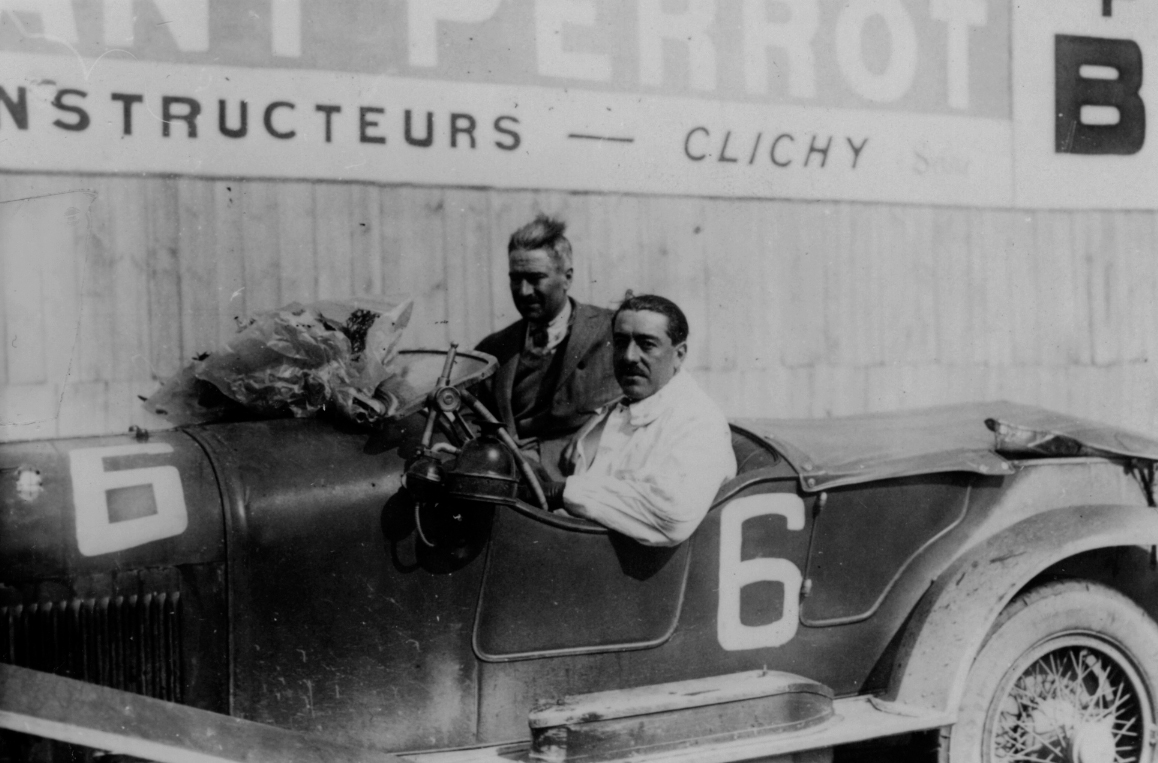 The innovative Lorraine-Dietrich B3-6 winner in 1926, driven by two Frenchmen. This car was the first ever equipped with a fog light.