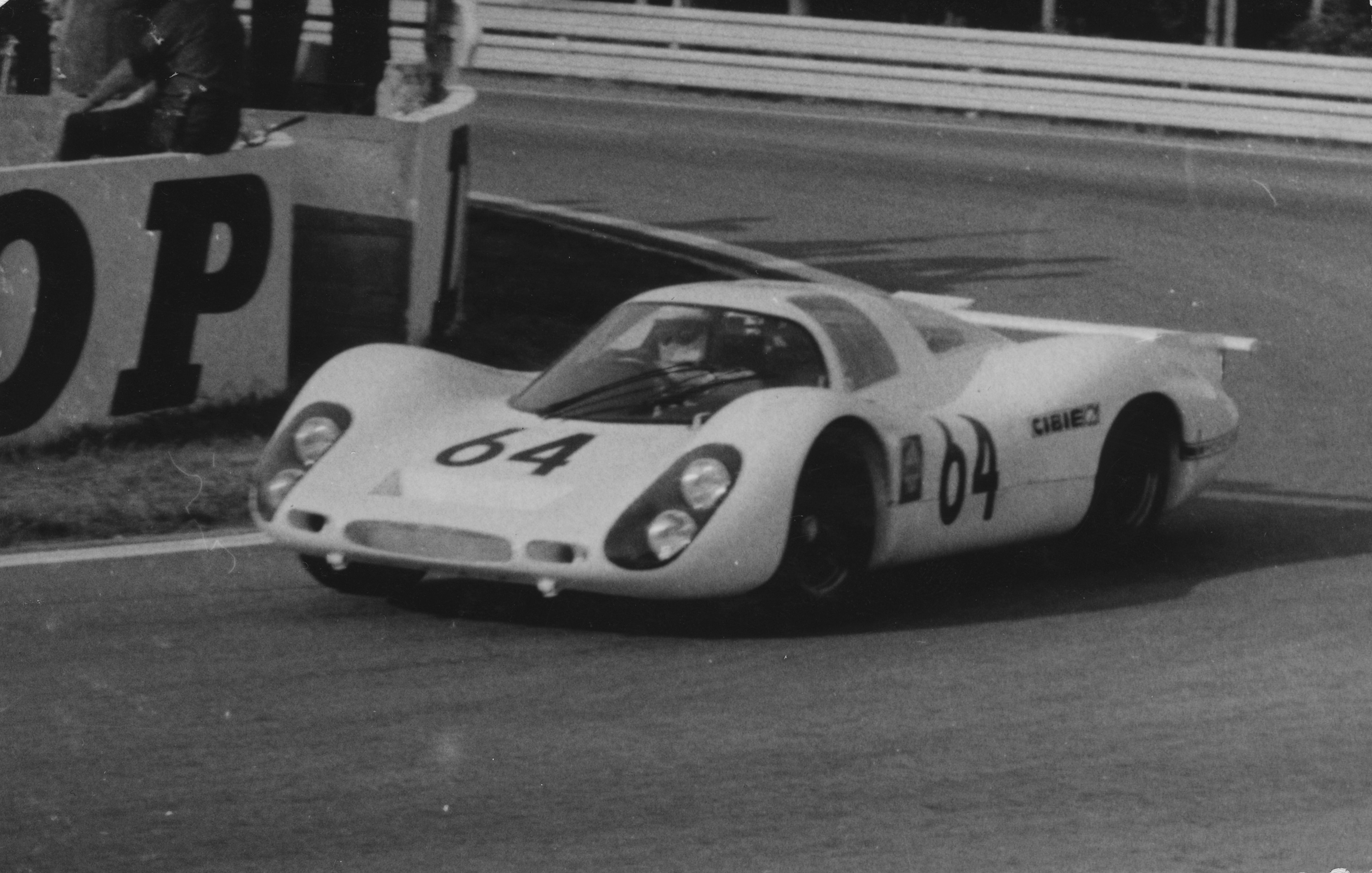 The Porsche 908/8, here the LH version (longtail): though it wasn't as fast as the 917, it was remarkably powerful.