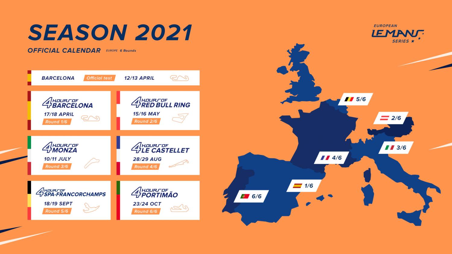 Calendrier Tan 2021 ELMS – The 2021 season calendar | 24h lemans.com
