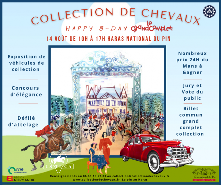 Club ACO - Nouvel événement : Collection de chevaux au Haras du Pin (61) samedi 14 août