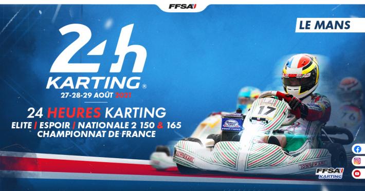 Rendez-vous les 28 et 29 août 2021 pour la 35e édition des 24 Heures karting